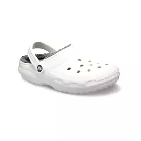 Crocs Unisex Classic Lined Clog - White/Grey