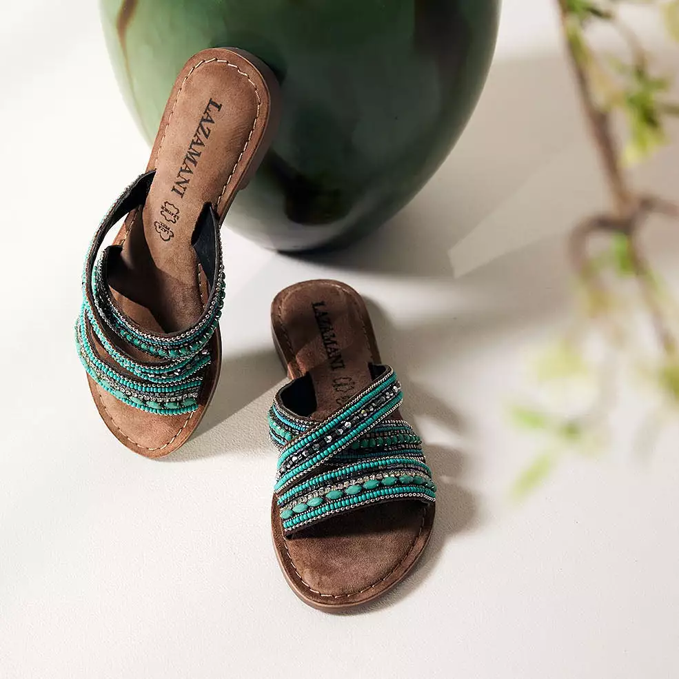 Dames Slippers 75.474 Aqua