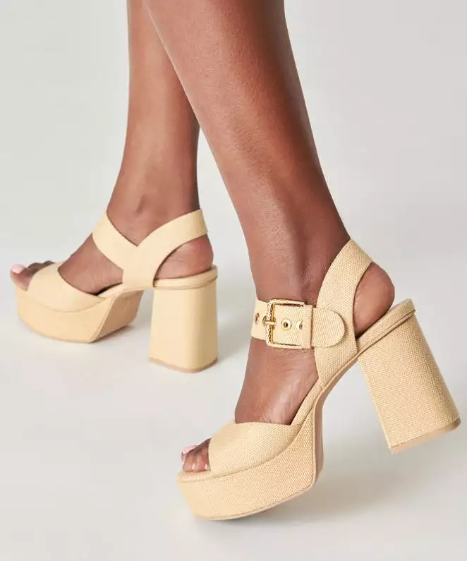 Dolce Vita Bobby Platform Sandal - Natural Raffia