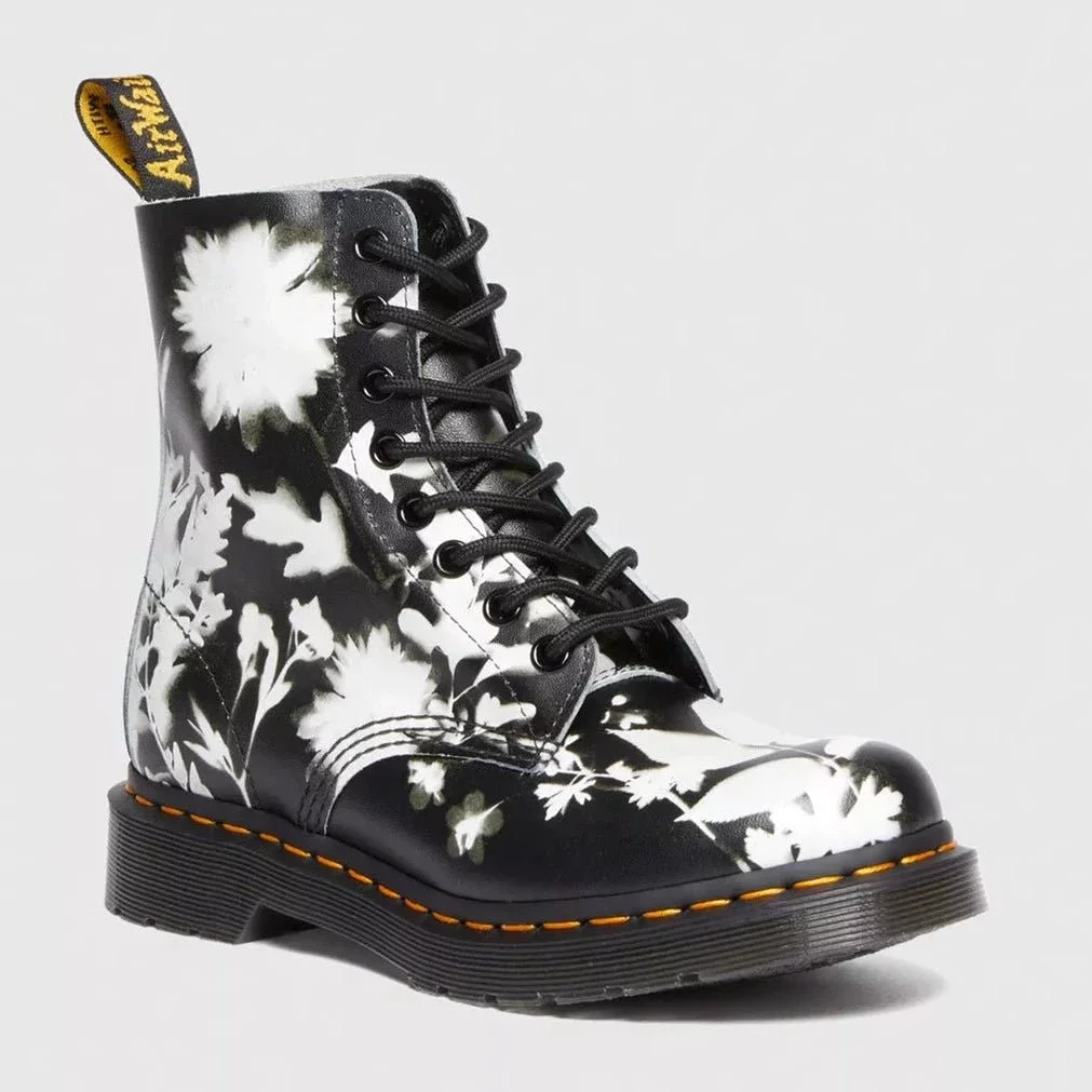 Dr. Martens Women's Pascal Floral Shadow - Black+White