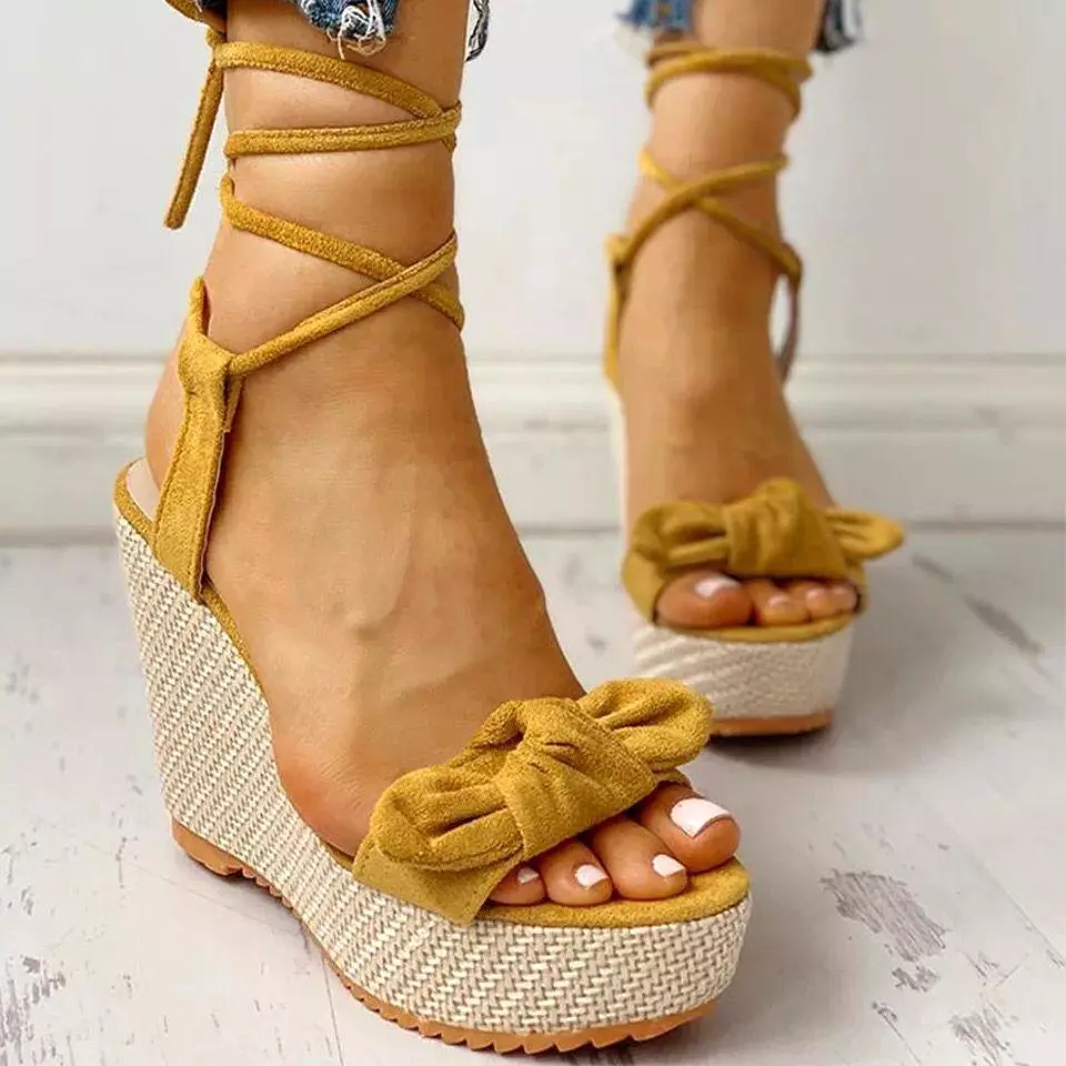 Elegant Strap Wedge Sandals