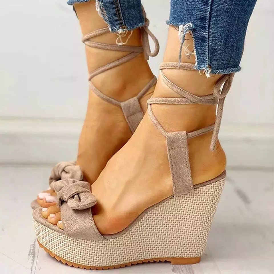 Elegant Strap Wedge Sandals