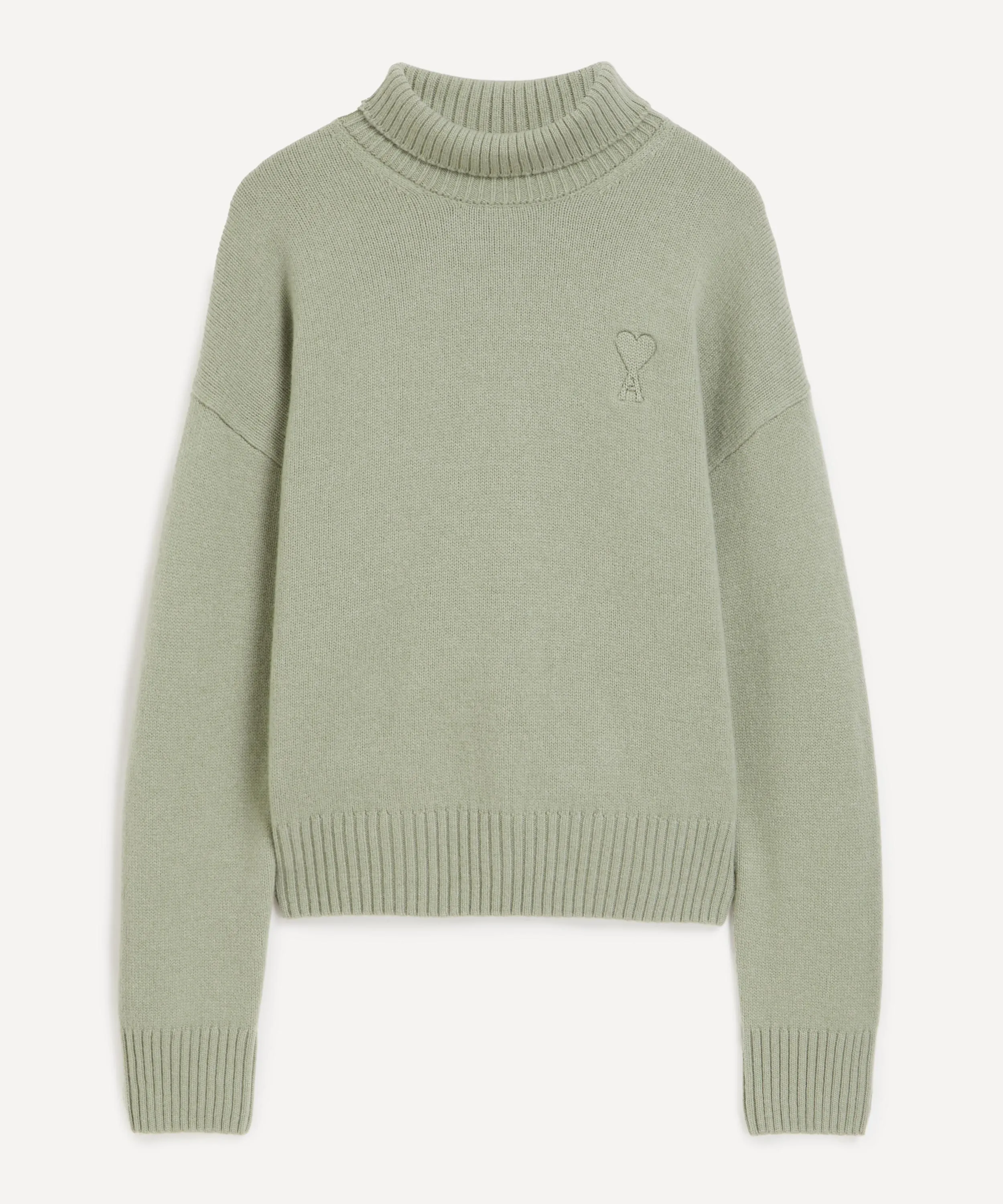 Embossed Funnel Neck Sweater