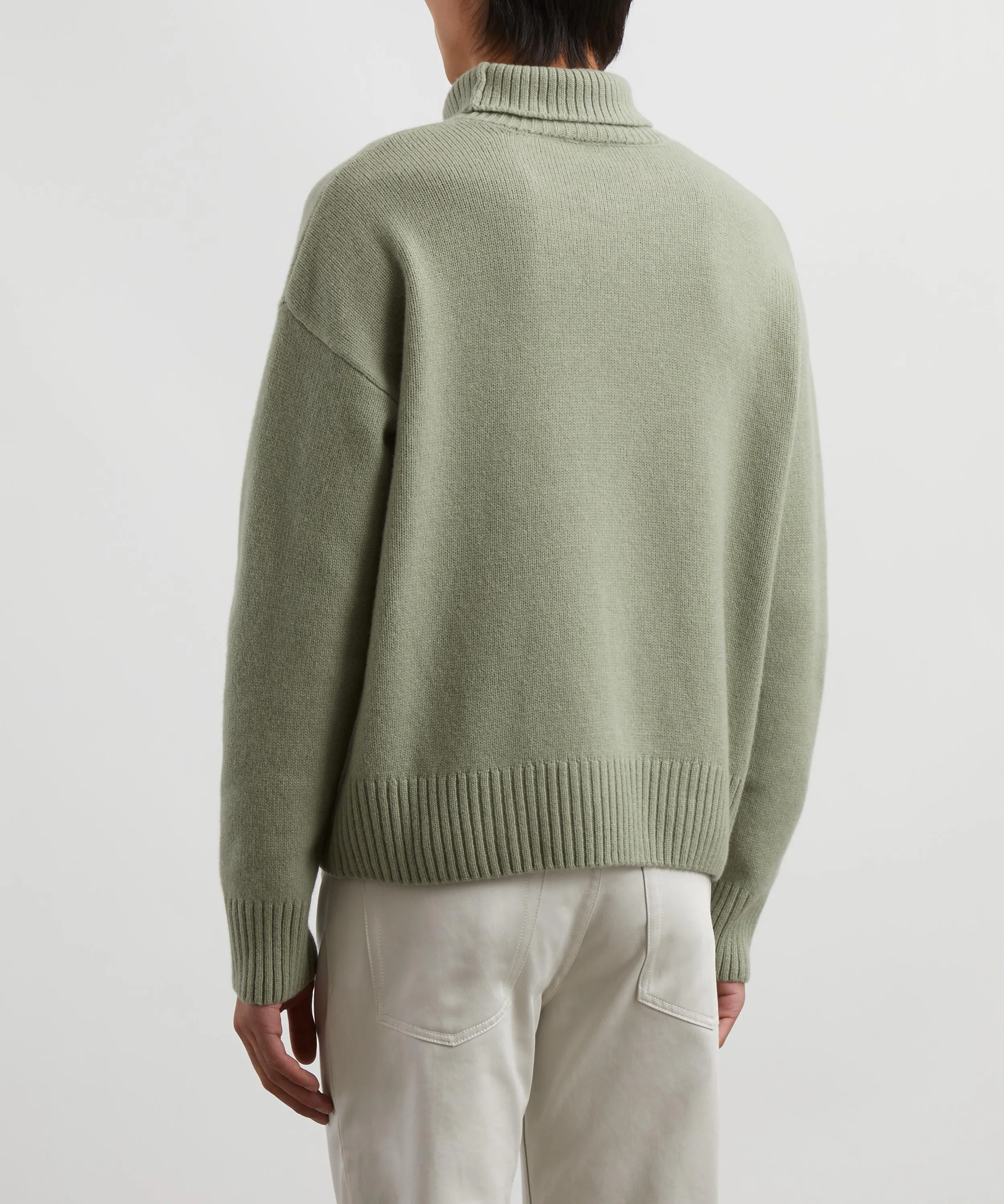 Embossed Funnel Neck Sweater