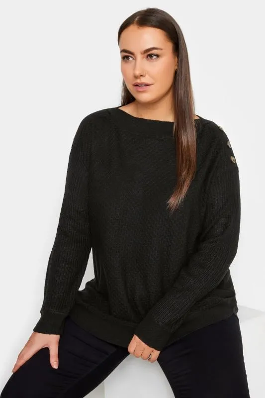 Evans Black Birdseye Sweater