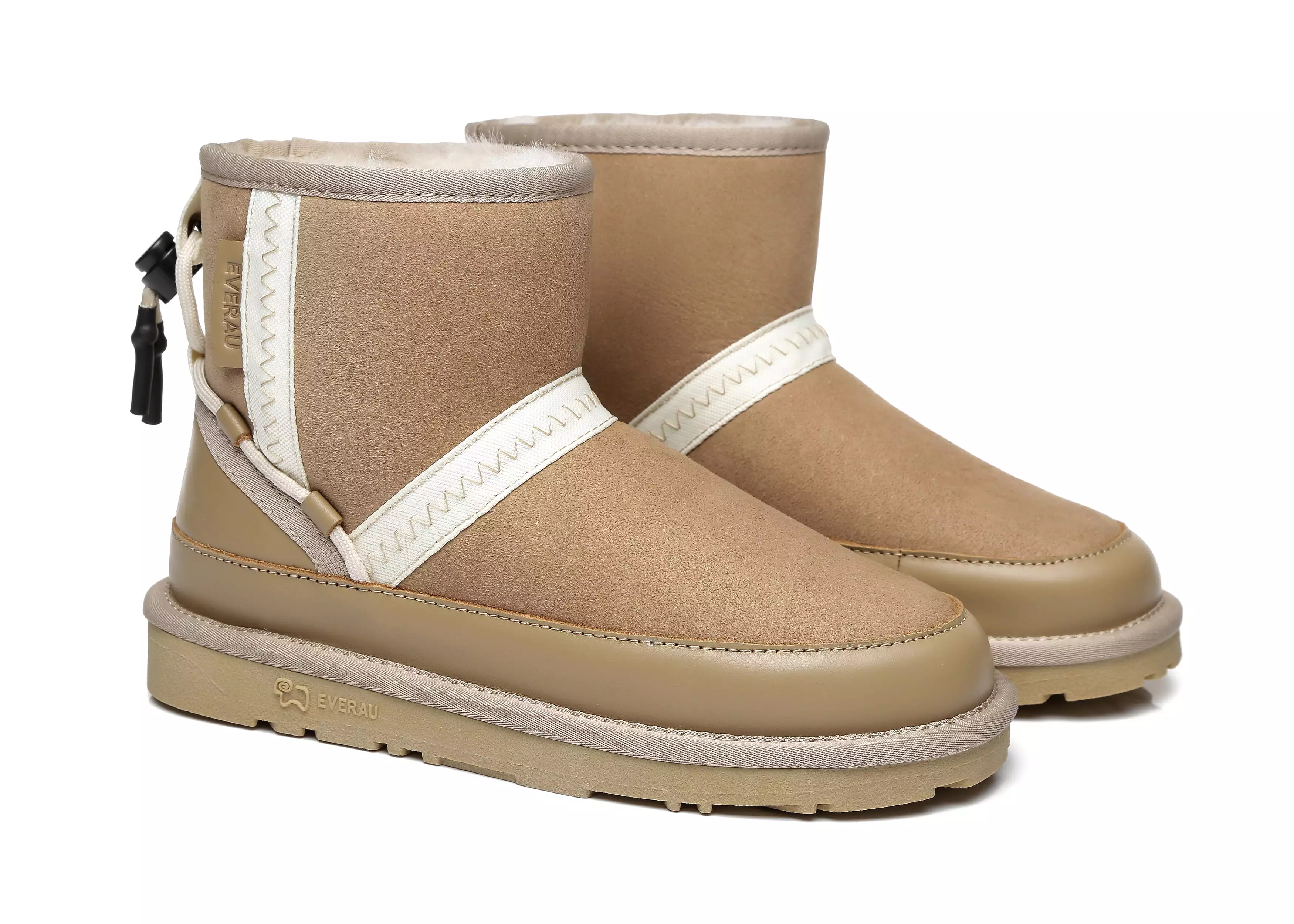 EVERAU Mini Sheepskin Boots Women Caslon