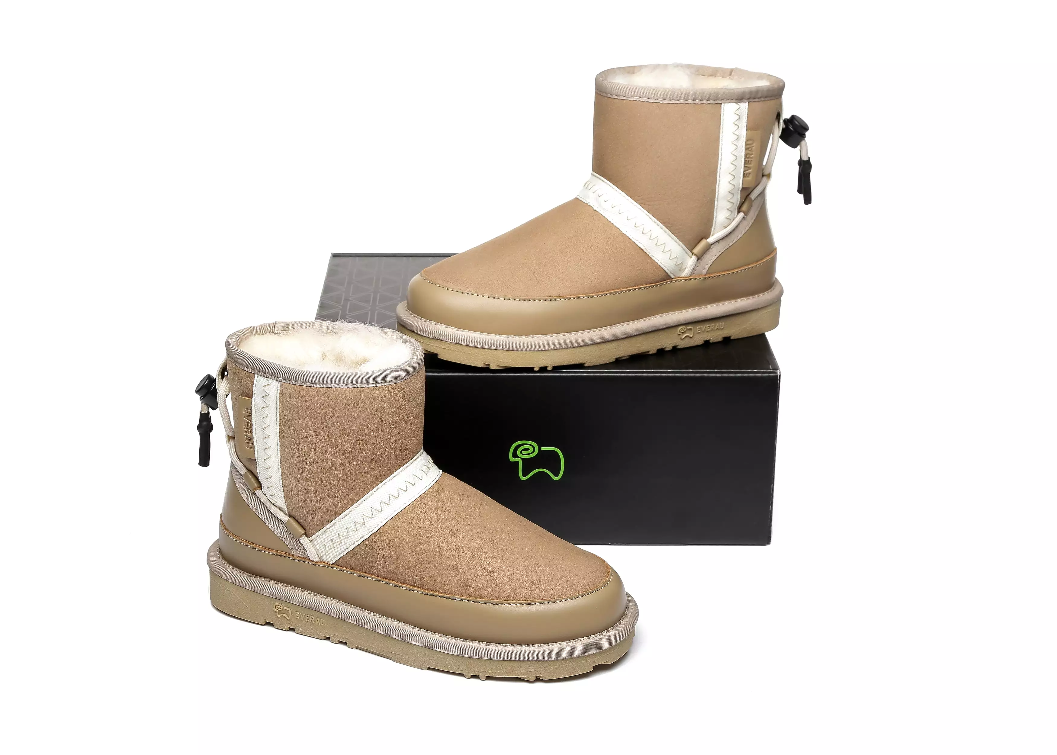 EVERAU Mini Sheepskin Boots Women Caslon