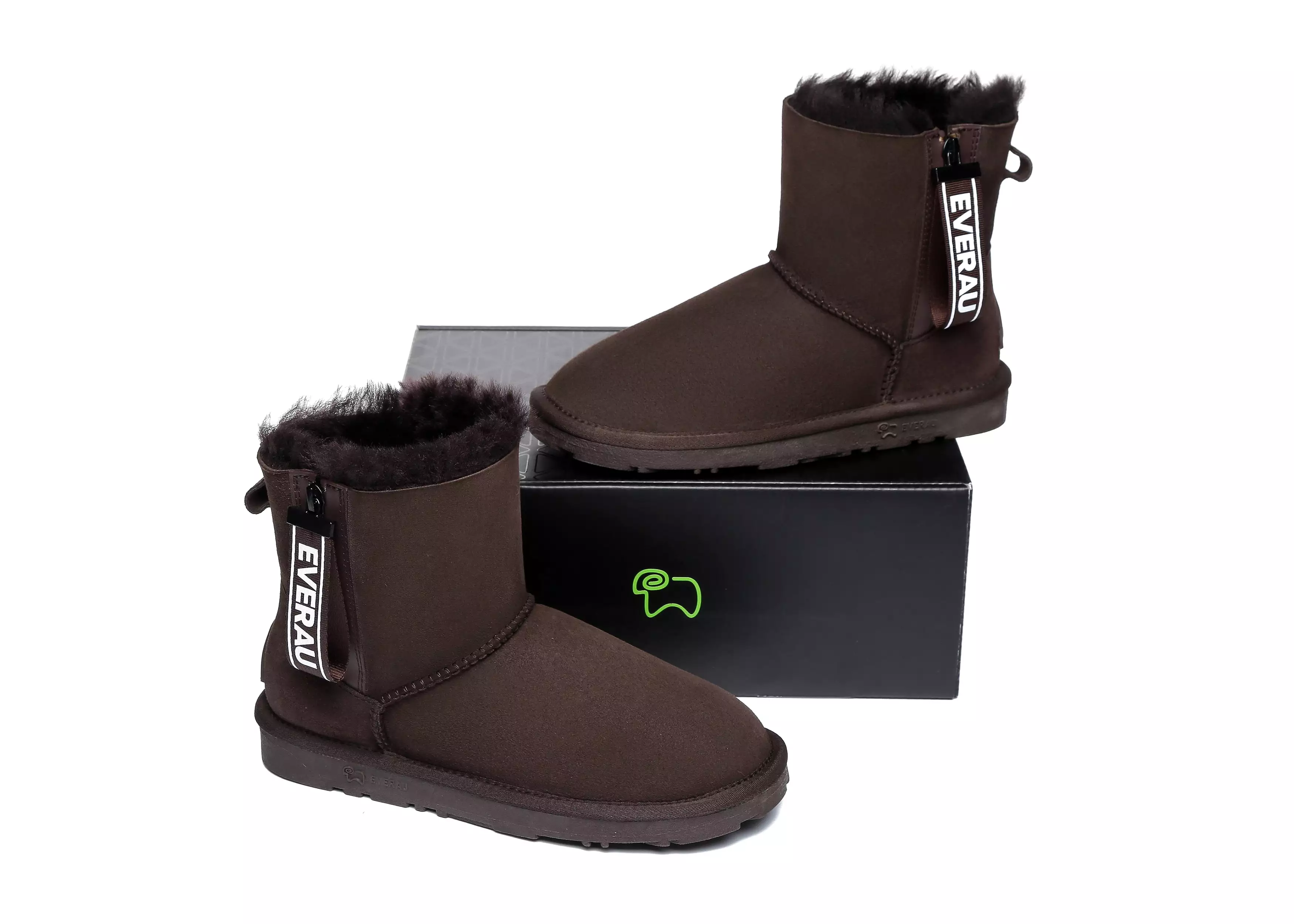 EVERAU Mini Sheepskin Boots Women Mini Piper