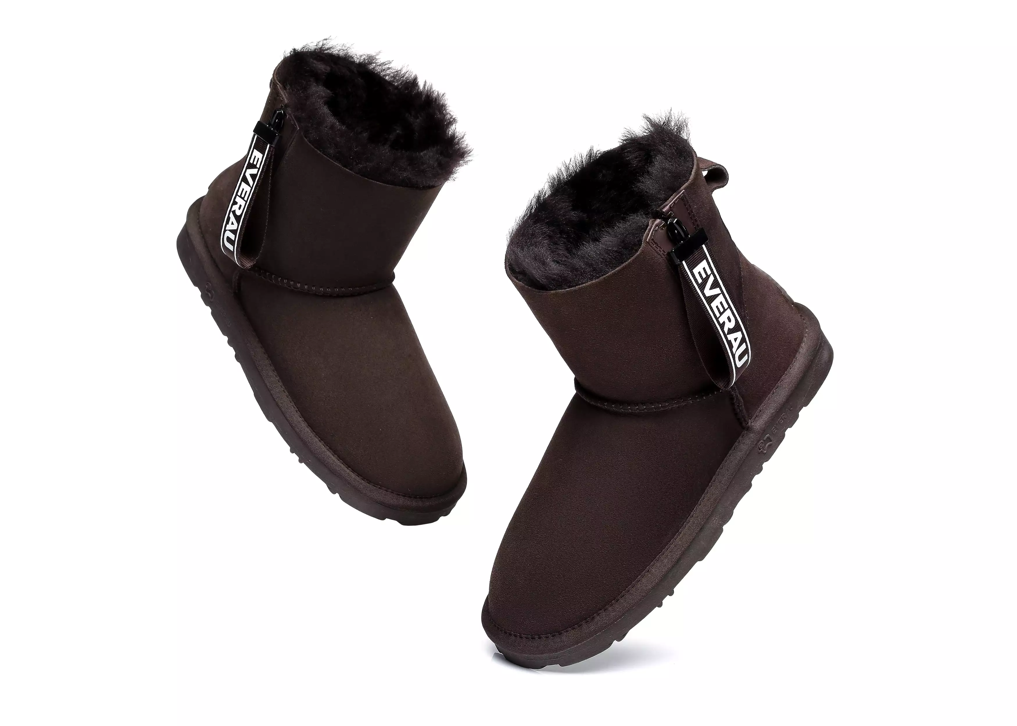 EVERAU Mini Sheepskin Boots Women Mini Piper