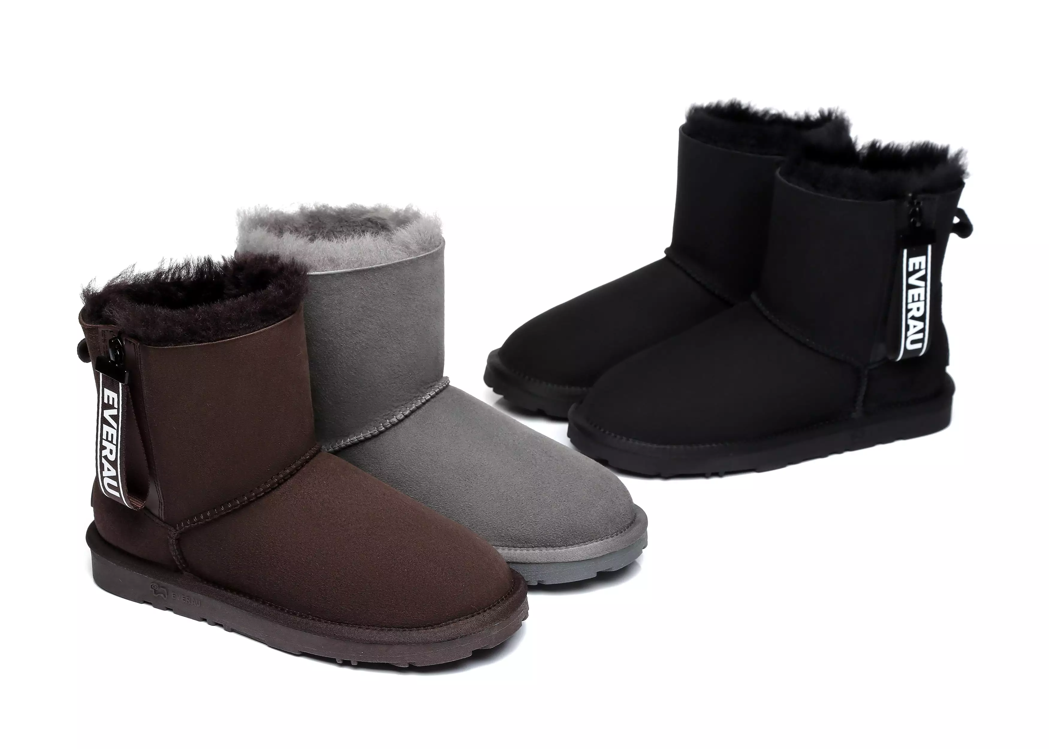 EVERAU Mini Sheepskin Boots Women Mini Piper