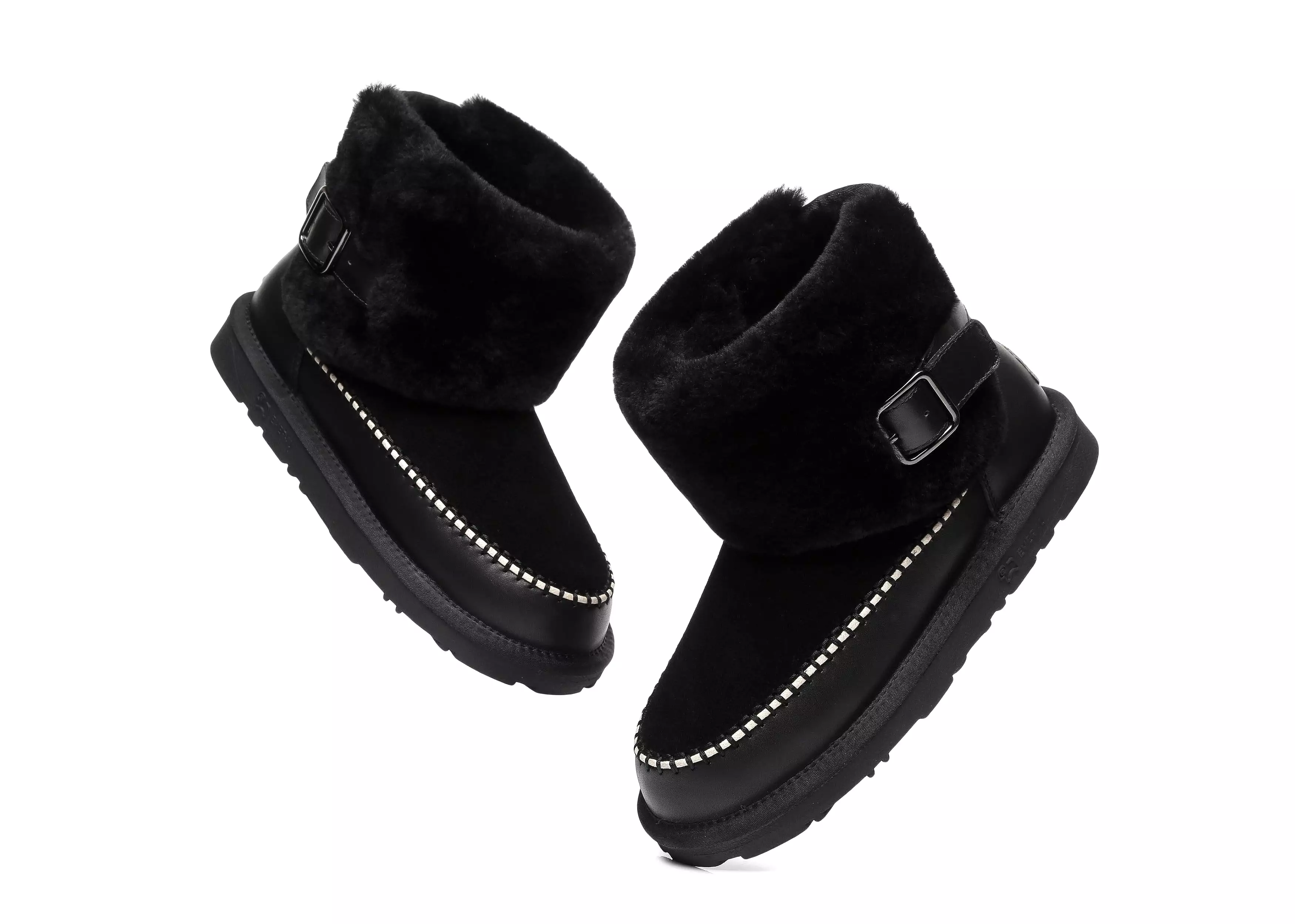 EVERAU Mini Sheepskin Boots Women Optima