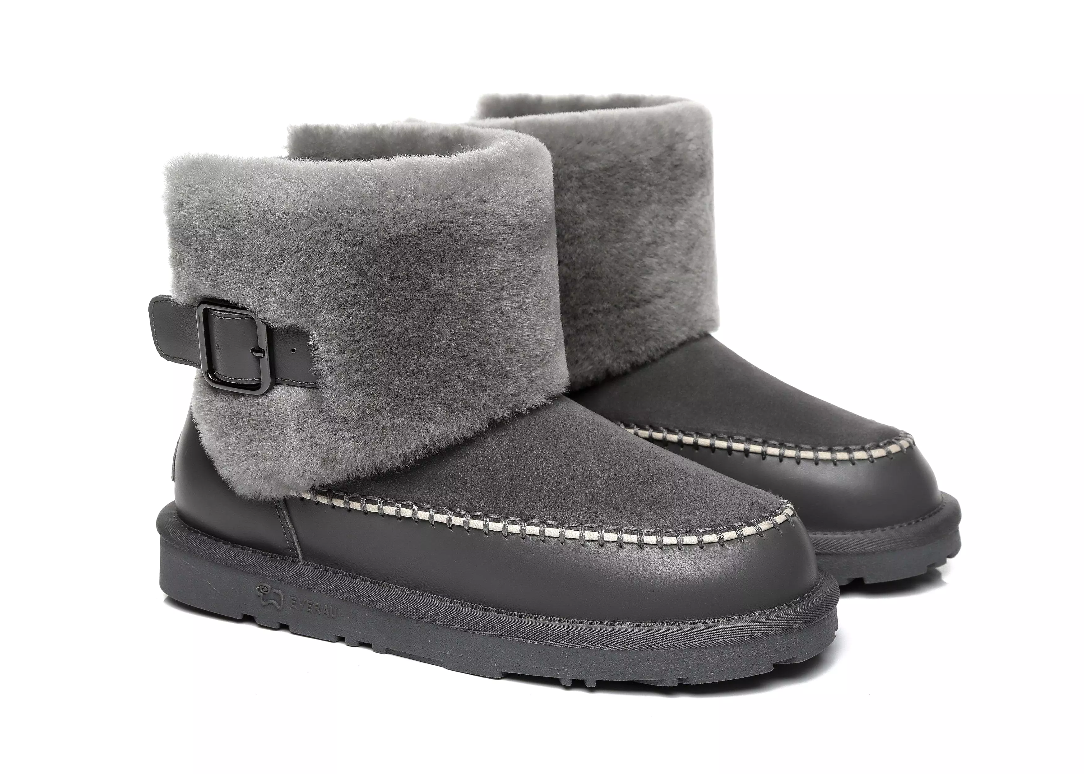 EVERAU Mini Sheepskin Boots Women Optima