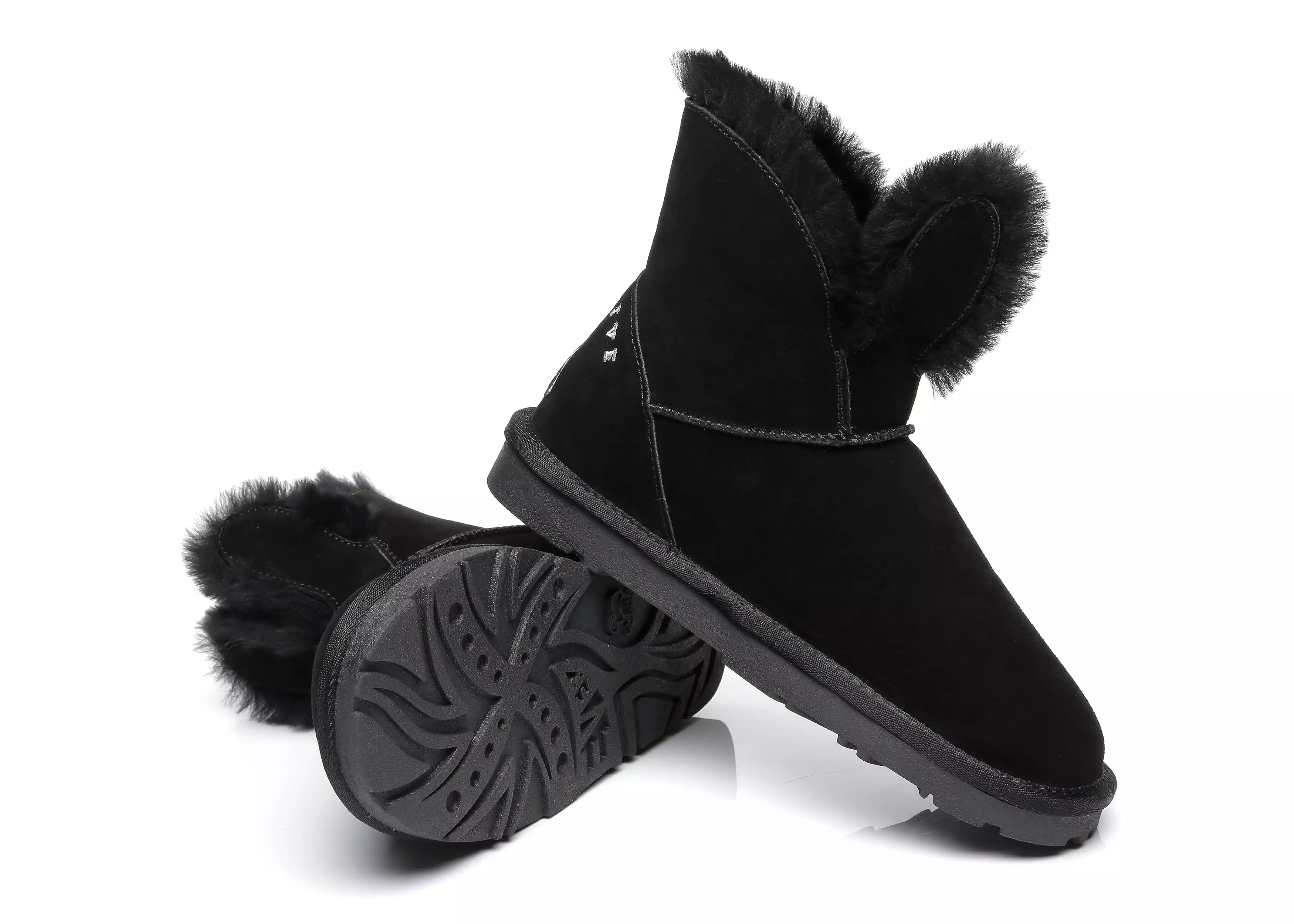 EVERAU Sheepskin Bunny Boots Women Lopunny