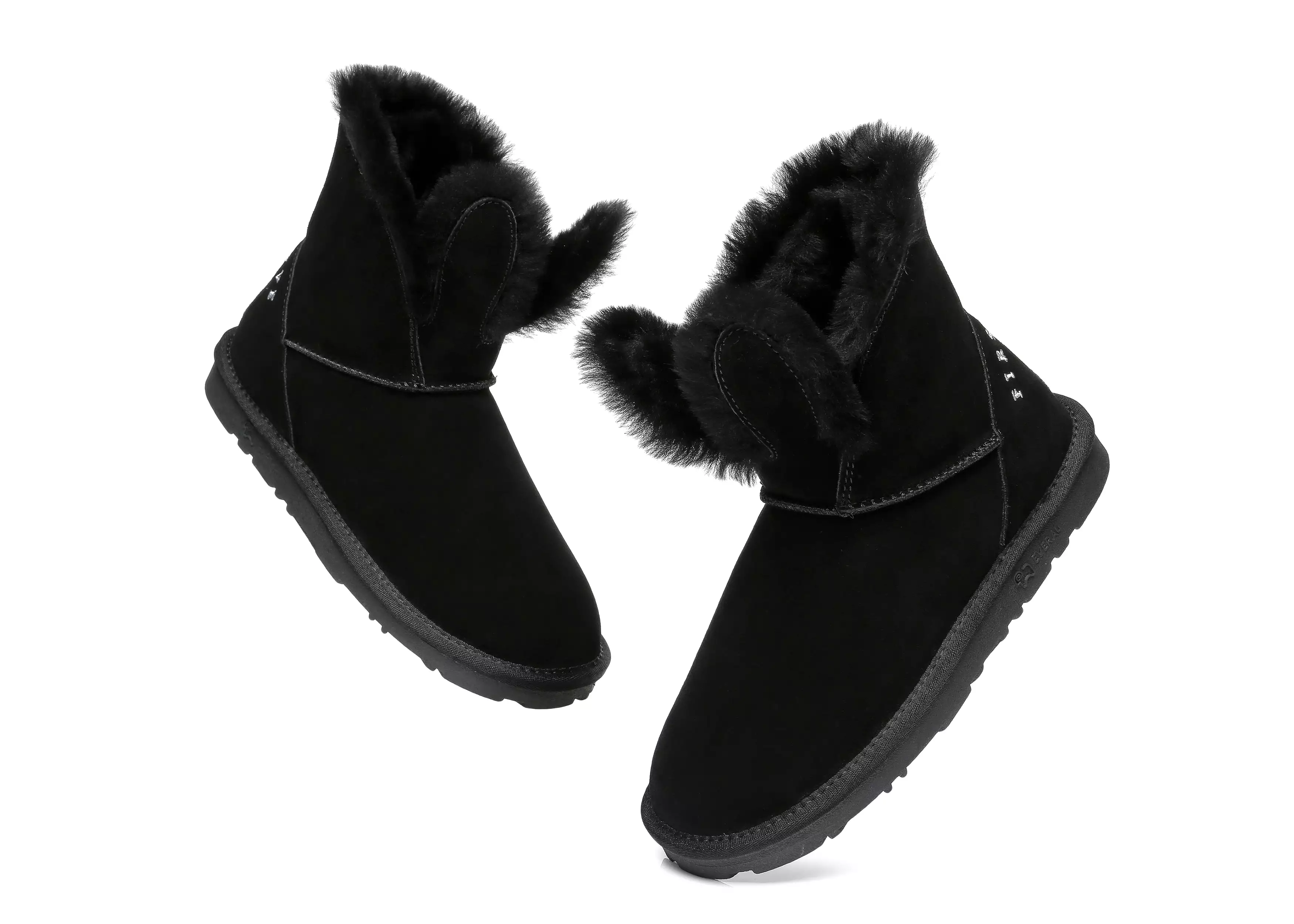 EVERAU Sheepskin Bunny Boots Women Lopunny