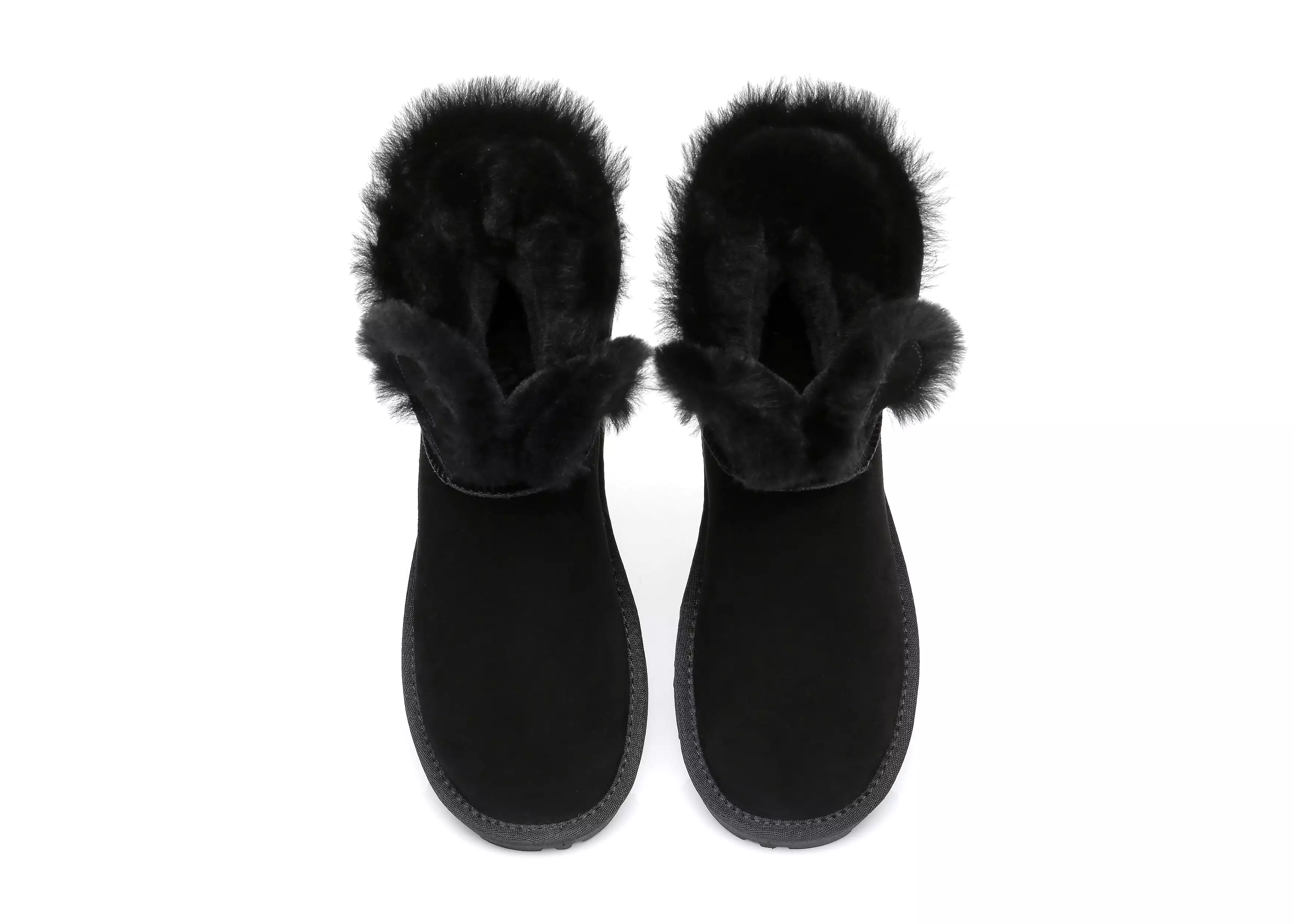 EVERAU Sheepskin Bunny Boots Women Lopunny