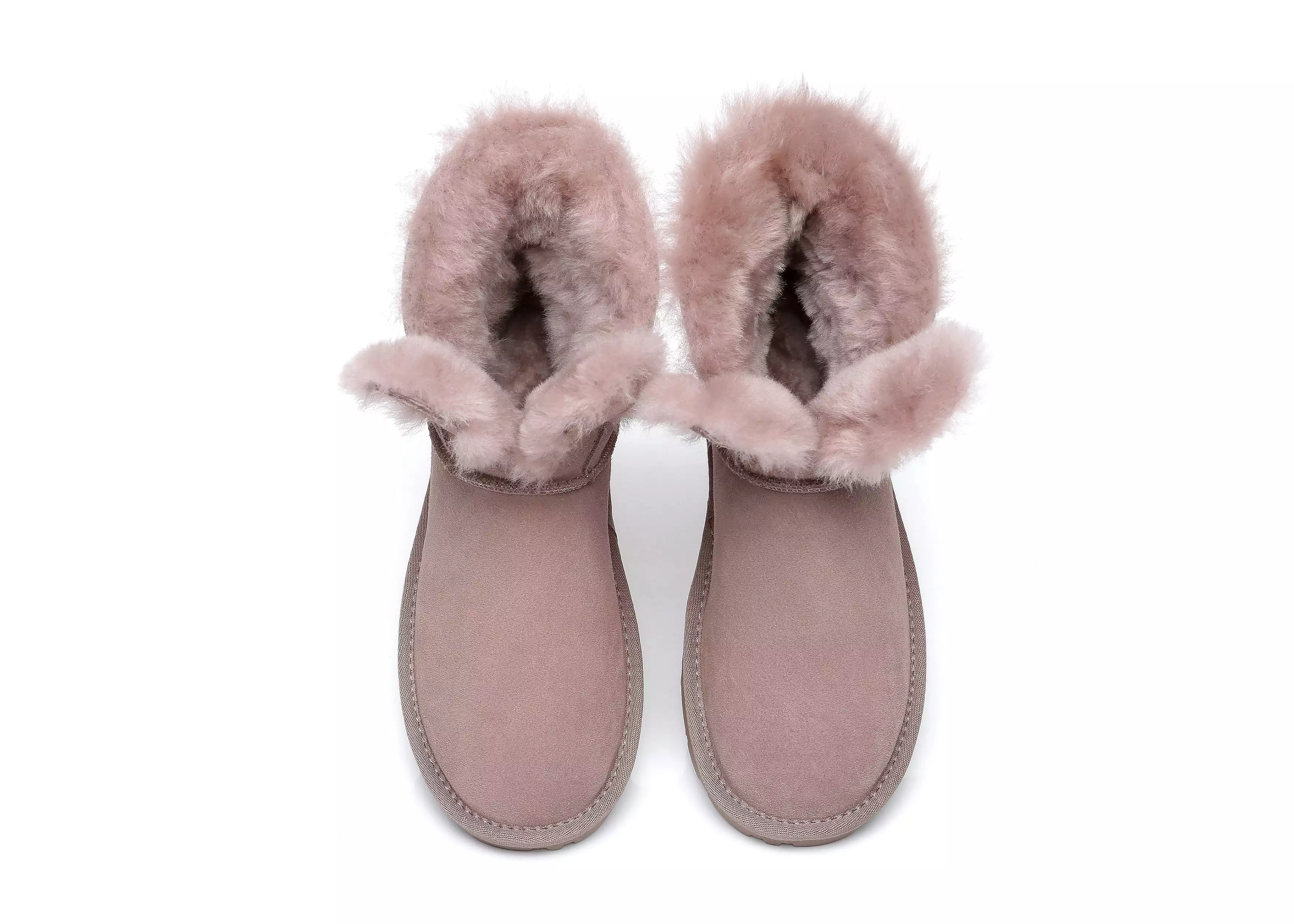 EVERAU Sheepskin Bunny Boots Women Lopunny