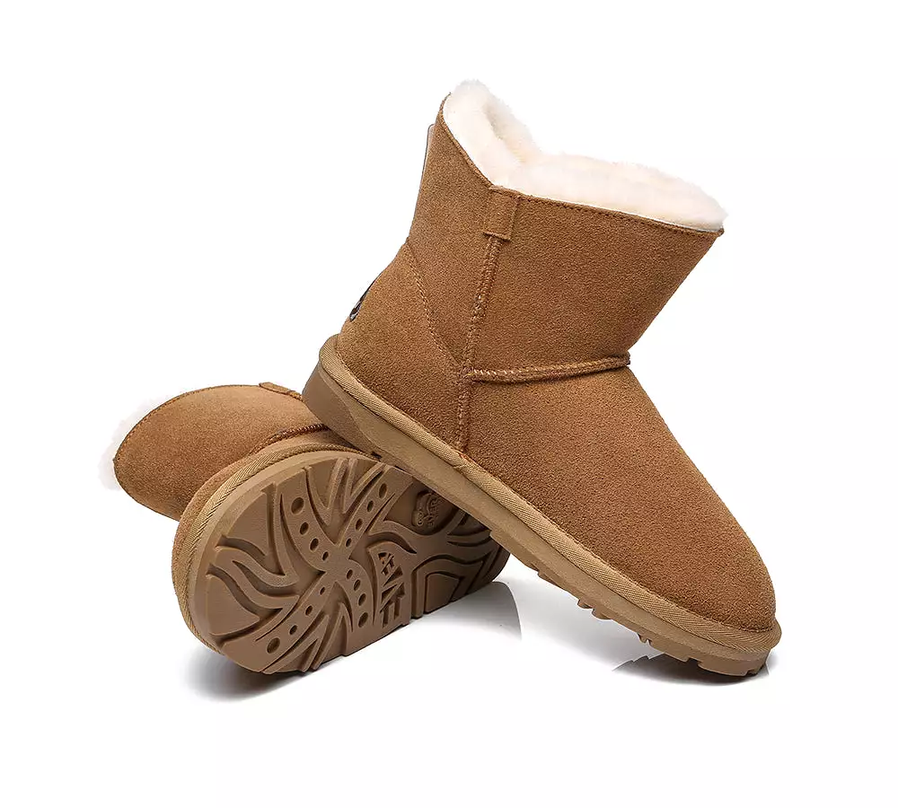 EVERAU Sheepskin Single Bow Boots Women Ember