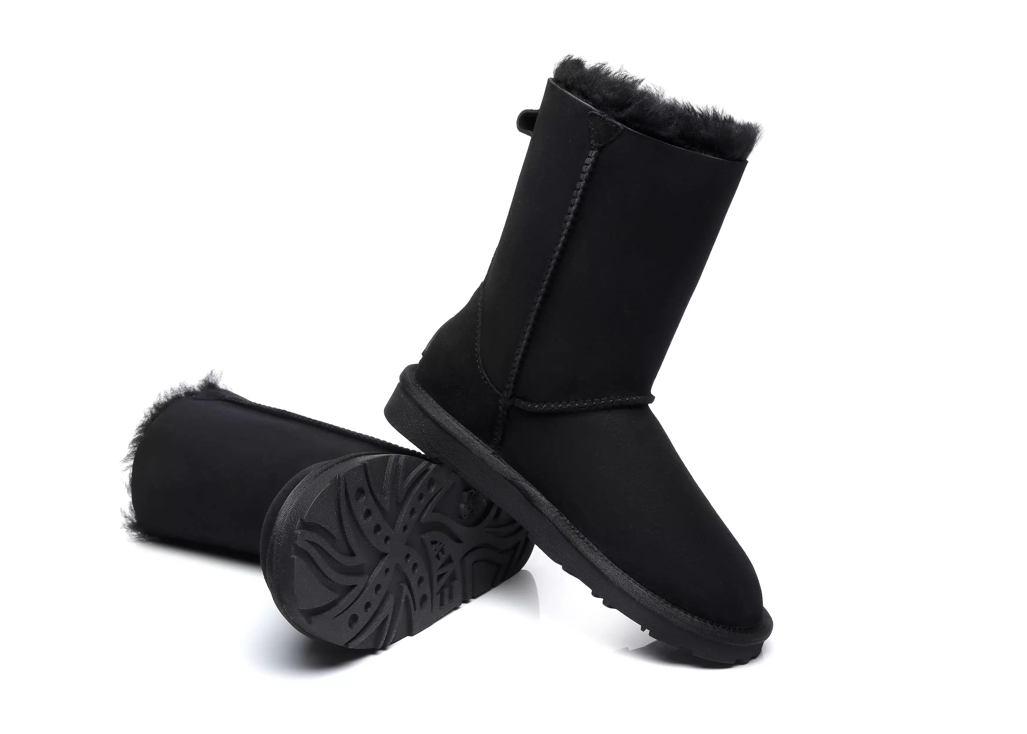 EVERAU Short Sheepskin Boots Women Short Piper