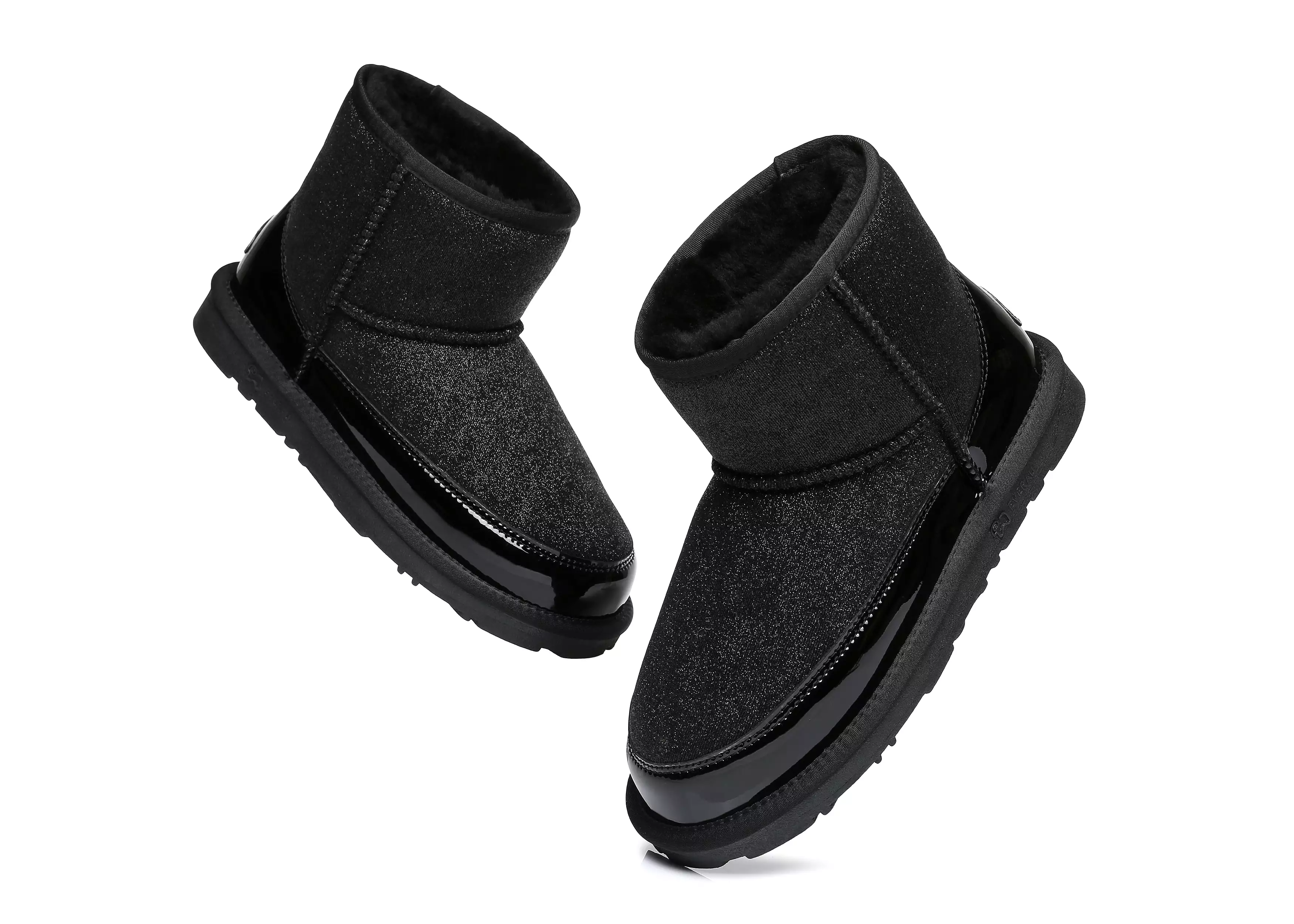 EVERAU Sparkle Mini Sheepskin Boots Women Mars