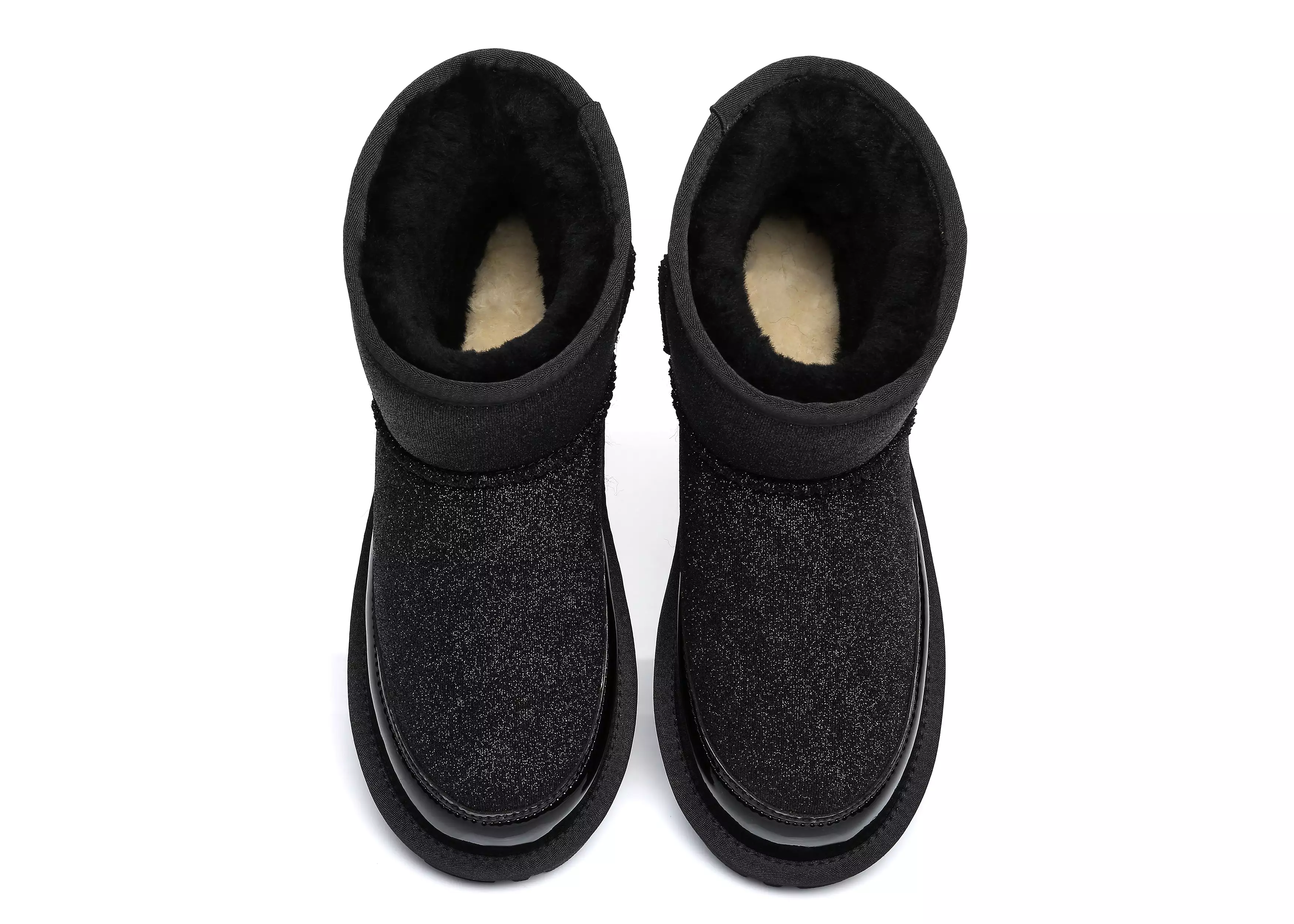 EVERAU Sparkle Mini Sheepskin Boots Women Mars