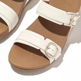 'FitFlop' Women's Lulu Adjustable Buckle Leather Slide Sandal - Urban White