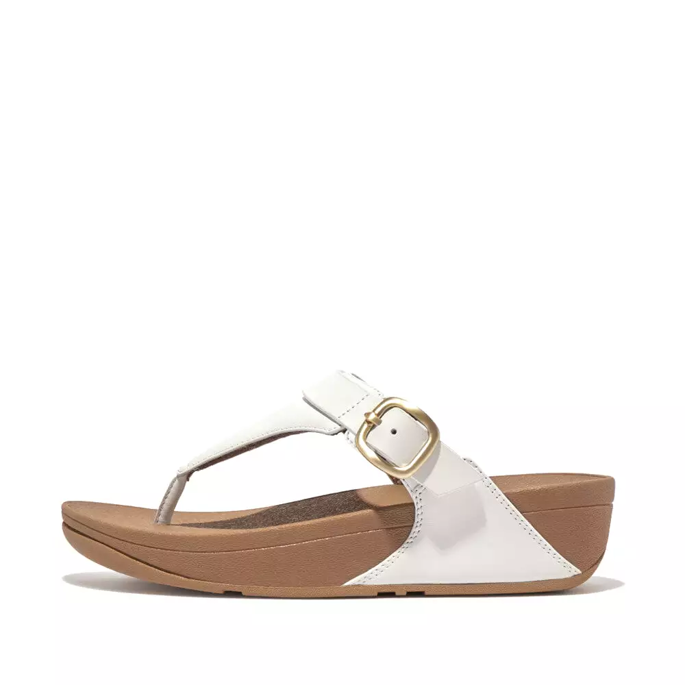 'FitFlop' Women's Lulu Adjustable Leather Toe-Posts Sandal - Urban White