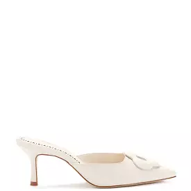 Flora Pump In Ivory Leather