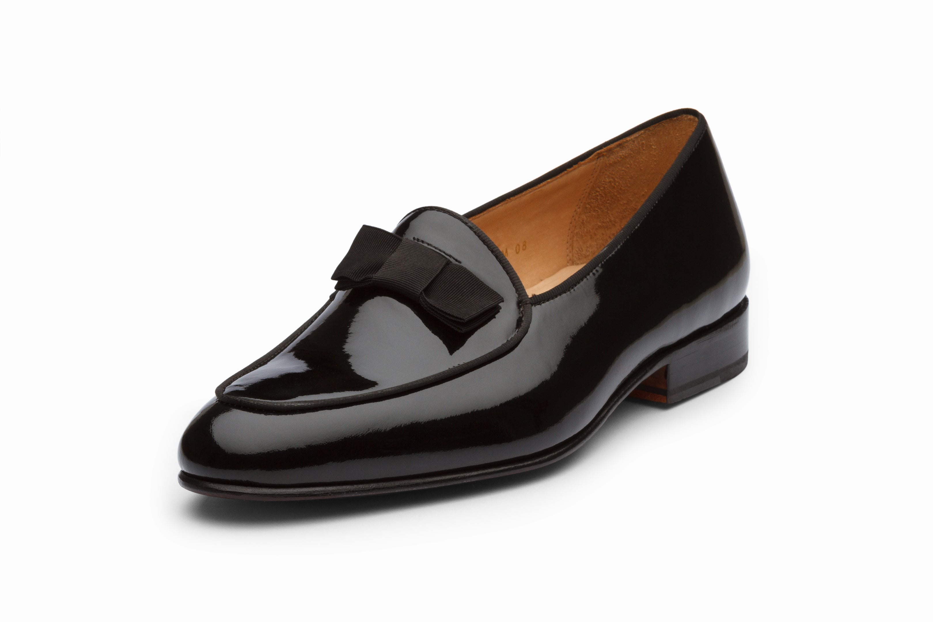 Formal Pumps with Grosgrain Bow - Black Patent