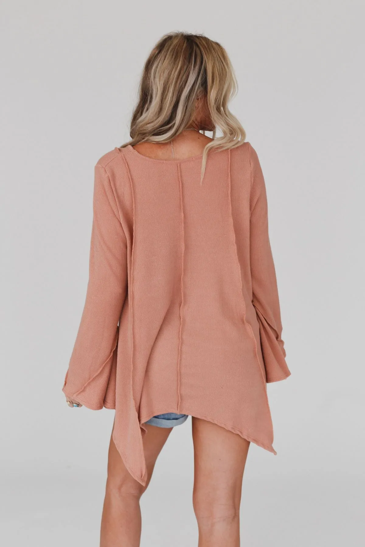 Golden Hour Long Bell Sleeve Top - Sepia