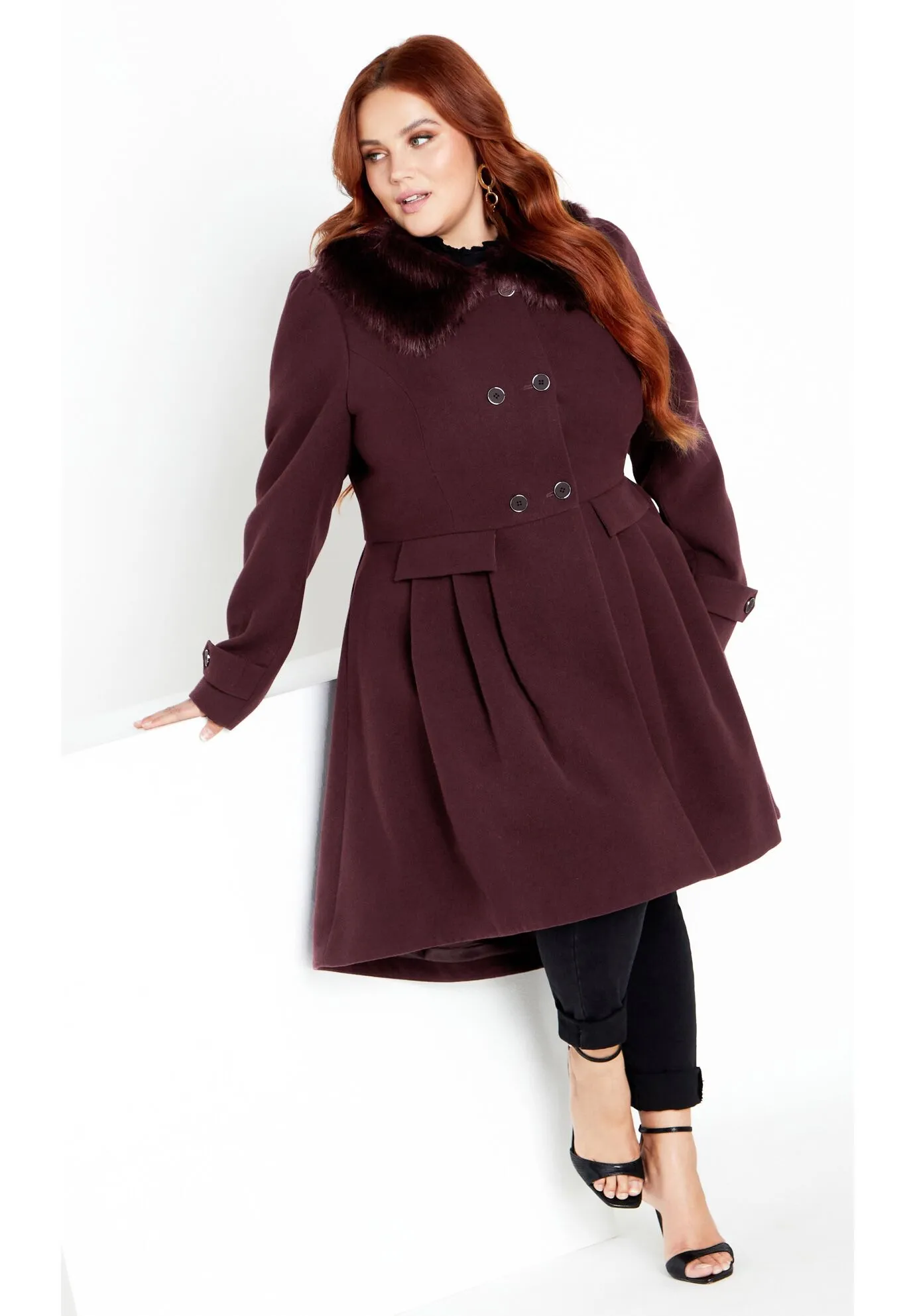 Grandiose Coat - spiced plum