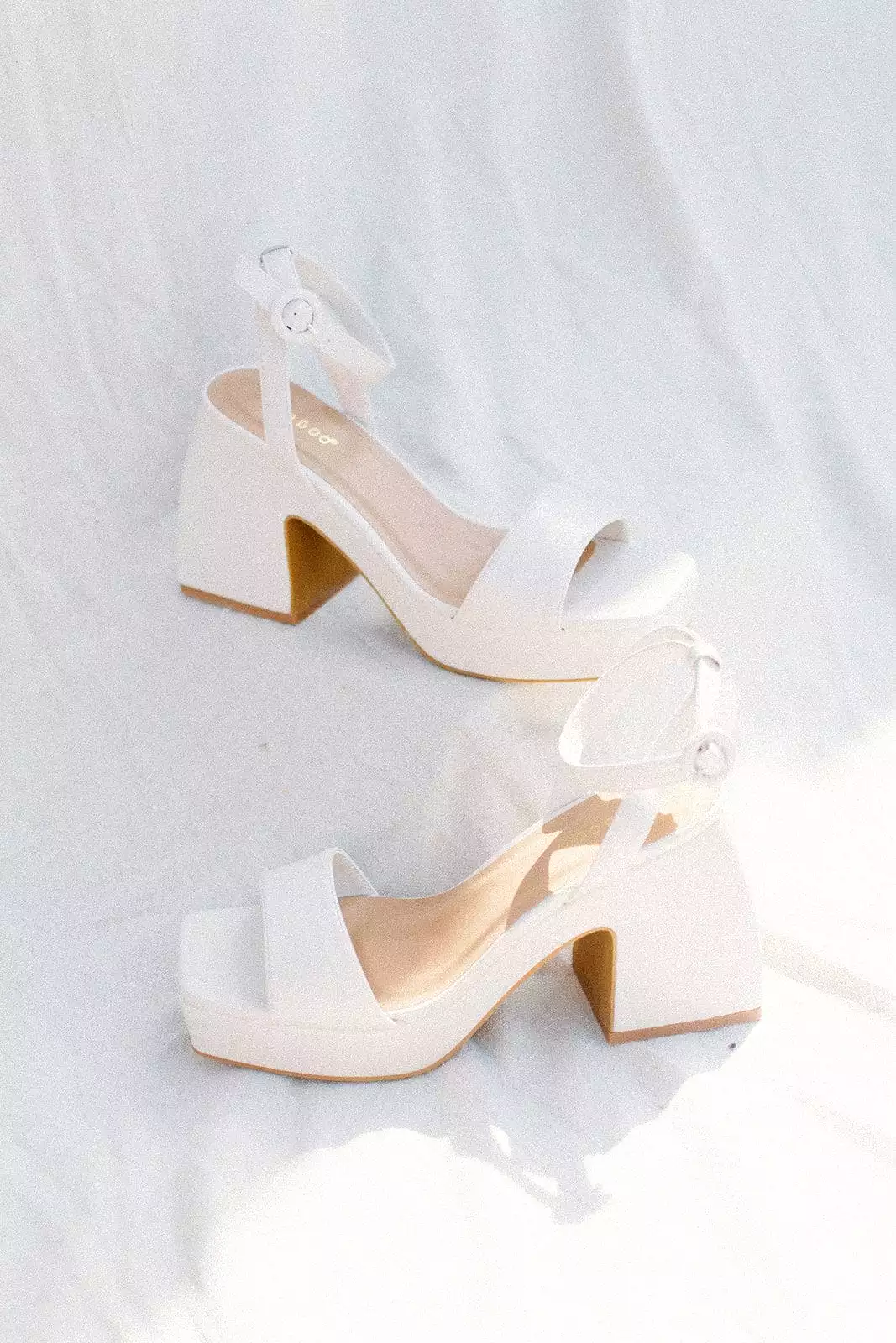 Ivory Chunky Platform Heels