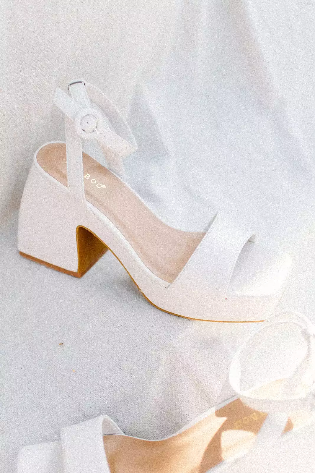 Ivory Chunky Platform Heels