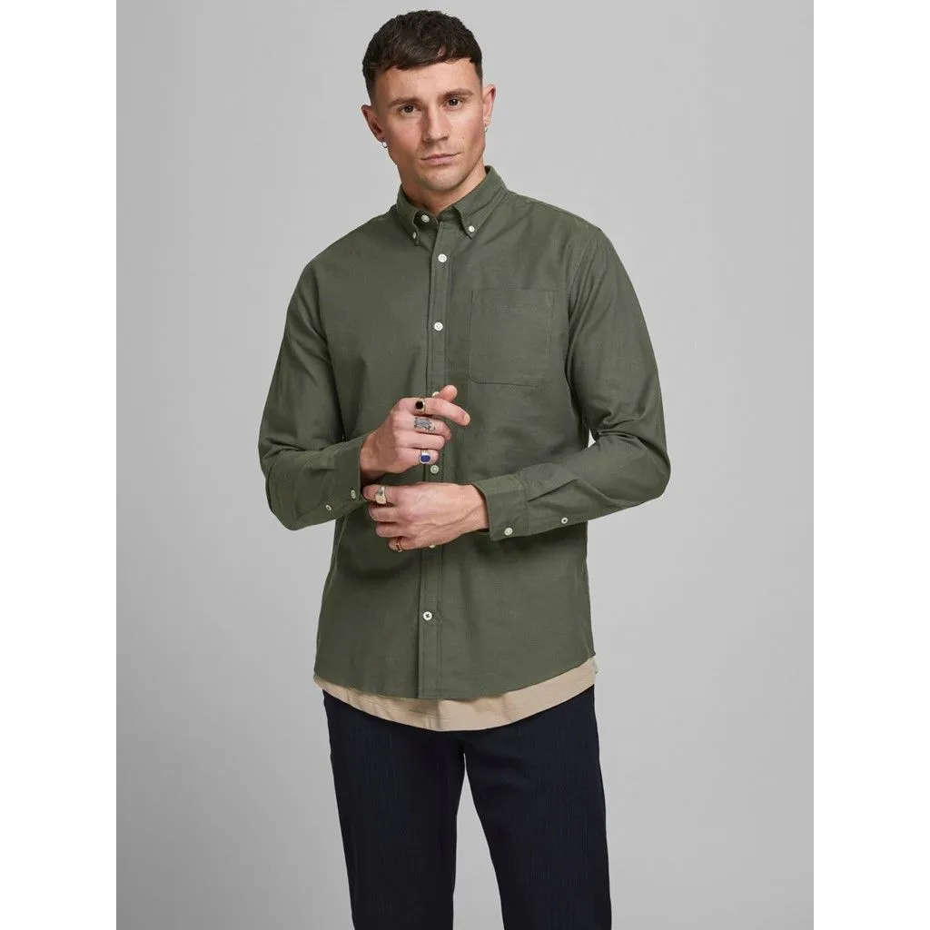 Jack & Jones Oxford Core Long Sleeve Shirt Forest Night