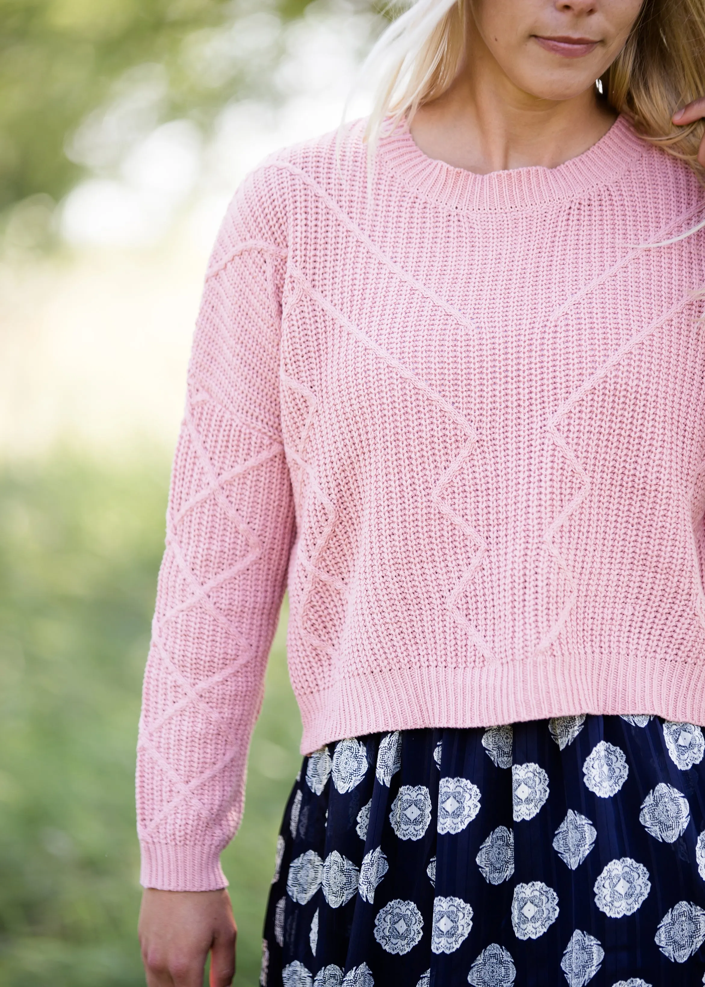 Jacquard Knit Classic Sweater