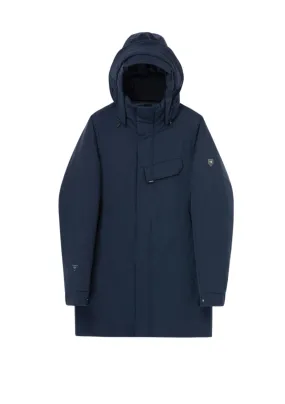 Krakatau Waterproof Tech Touch Stretch Parka Coat (Navy)