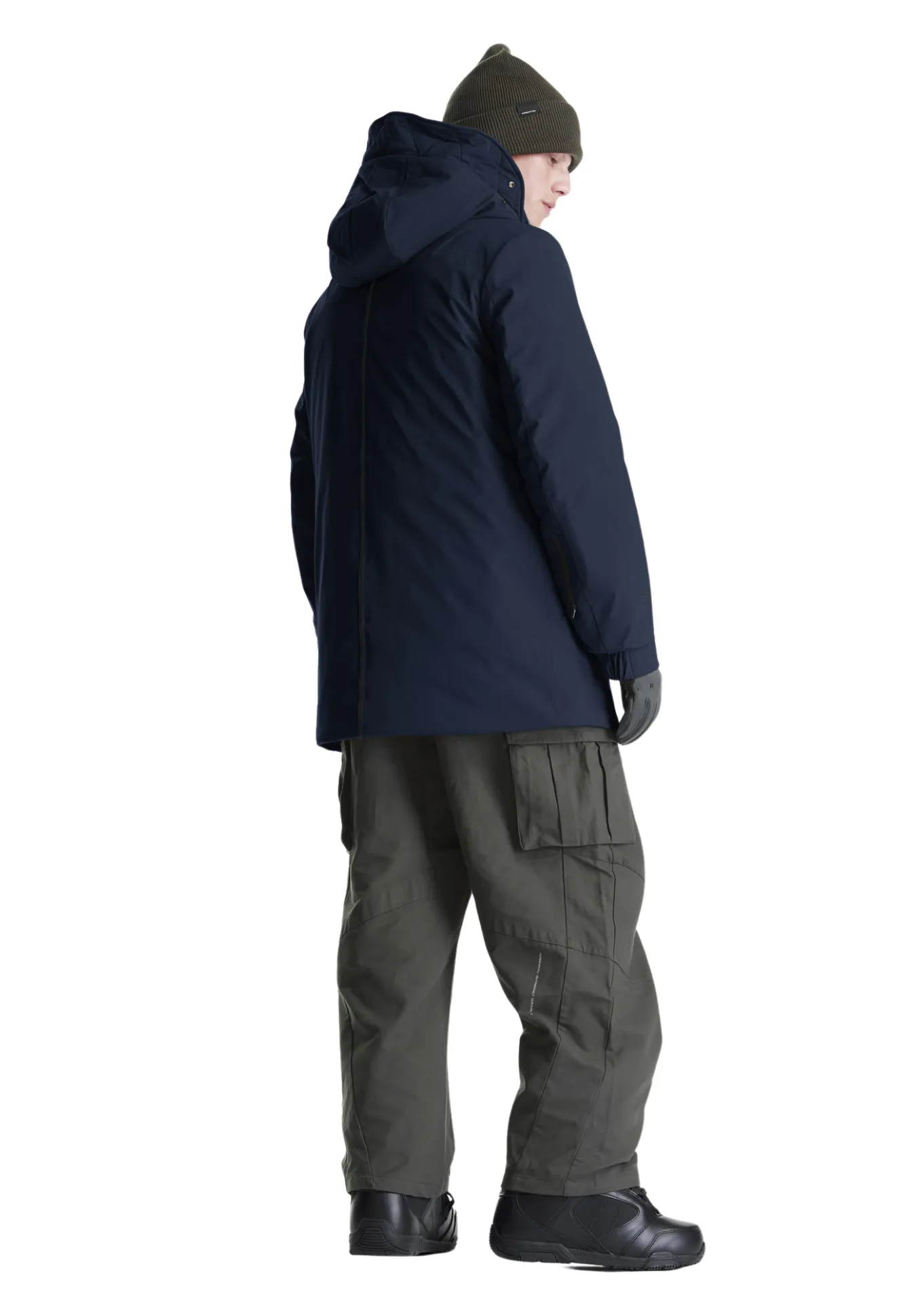 Krakatau Waterproof Tech Touch Stretch Parka Coat (Navy)