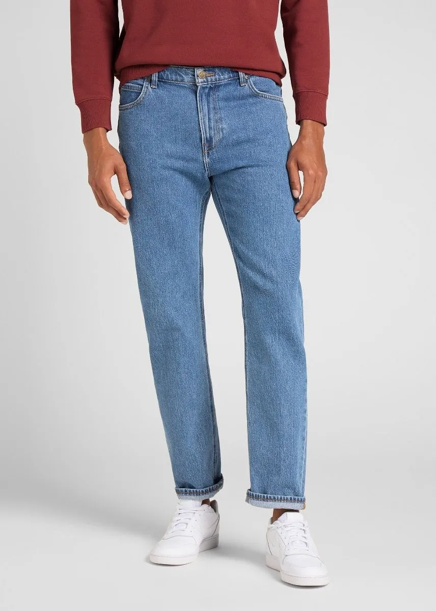 Lee West Relaxed Straight Denim Jeans Light New Hill