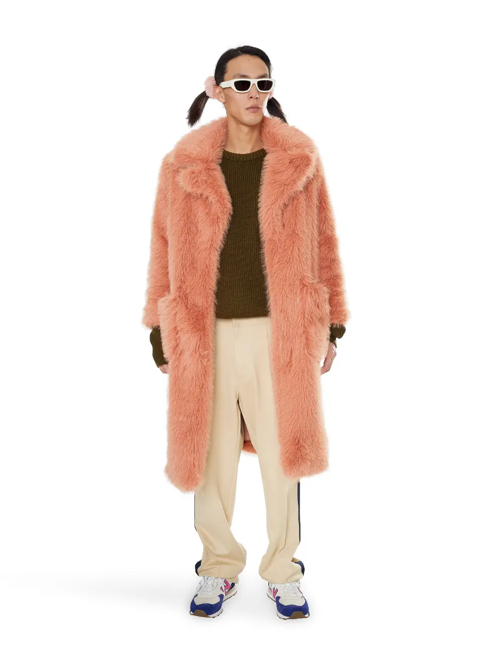 		Lily  Apricot Faux Fur Coat	