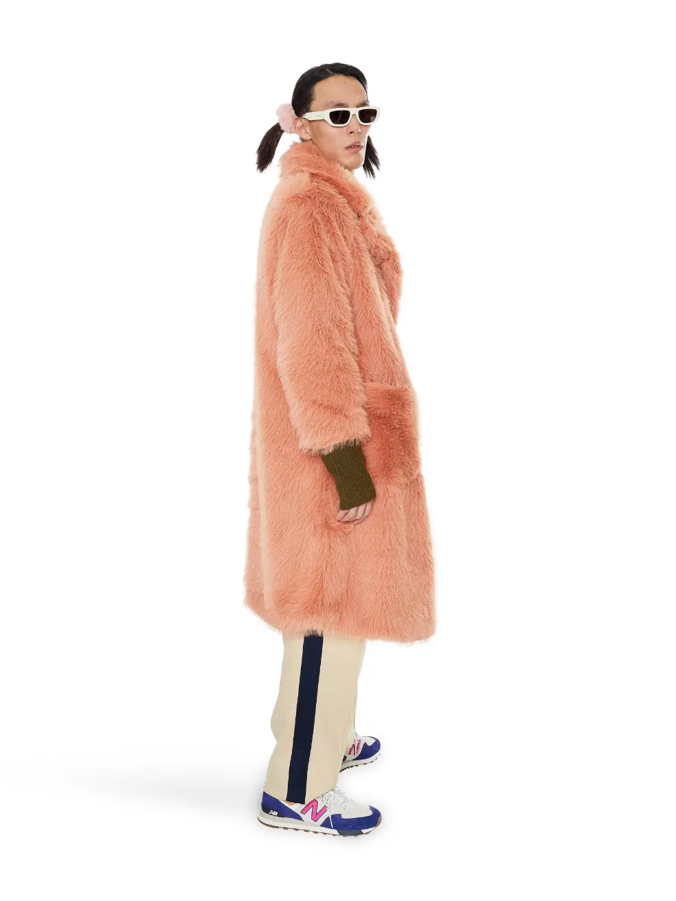 		Lily  Apricot Faux Fur Coat	