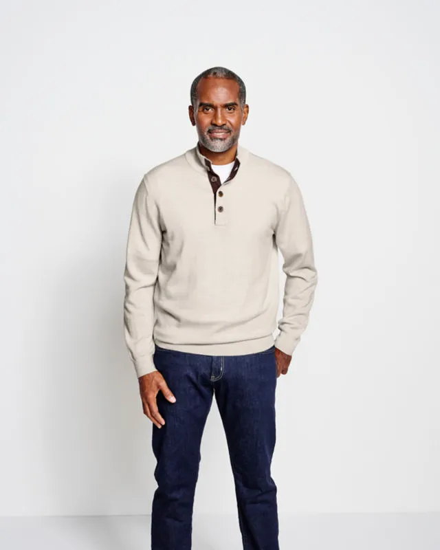 Merino Button Mockneck Sweater