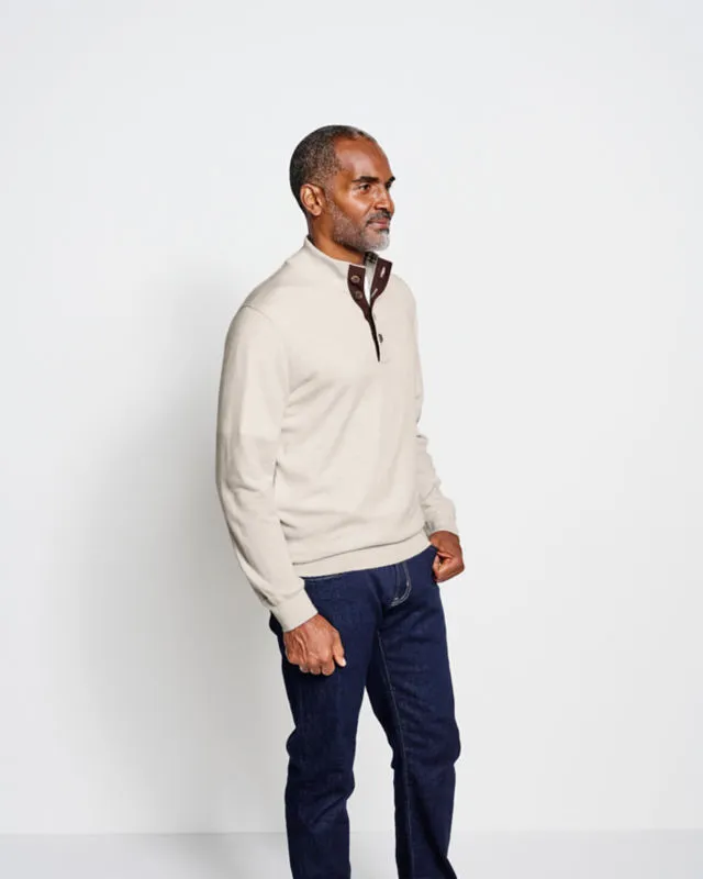 Merino Button Mockneck Sweater