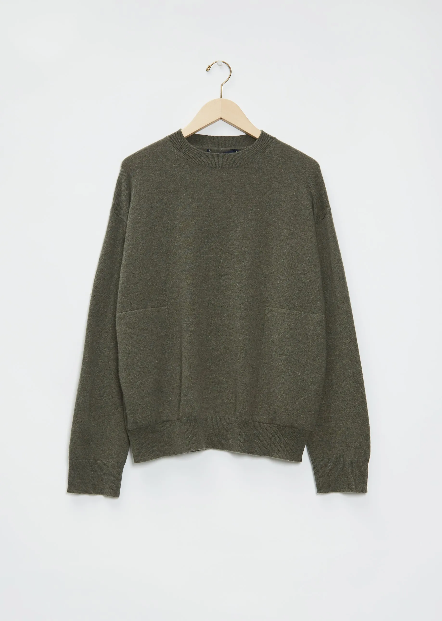 Moon Pocket Cashmere Sweater — Khaki