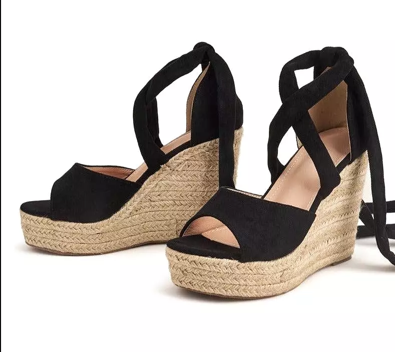 Open Toe Strap Wedge Sandal Shoes