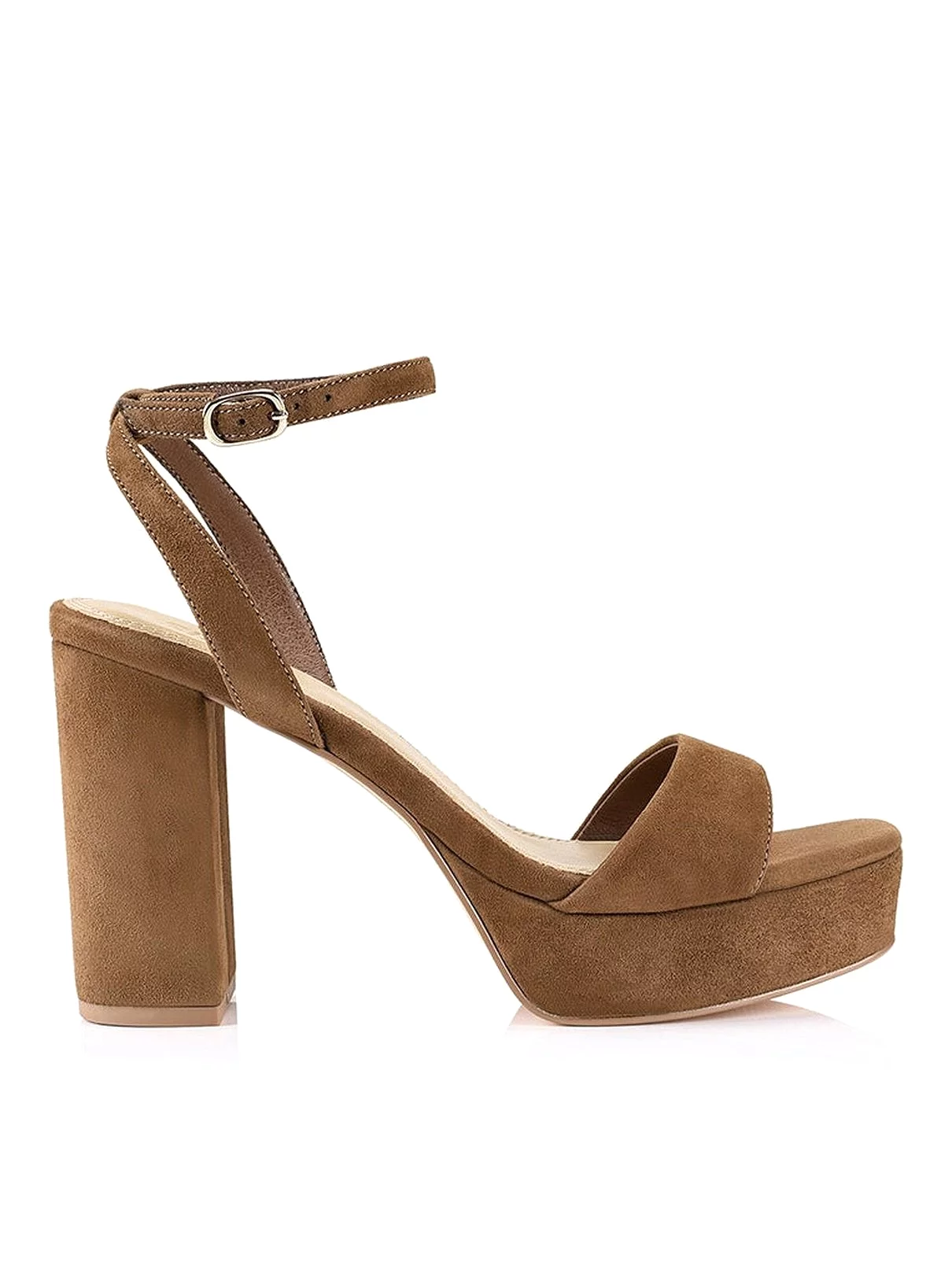 Orion Platform Heels - Coffee Suede