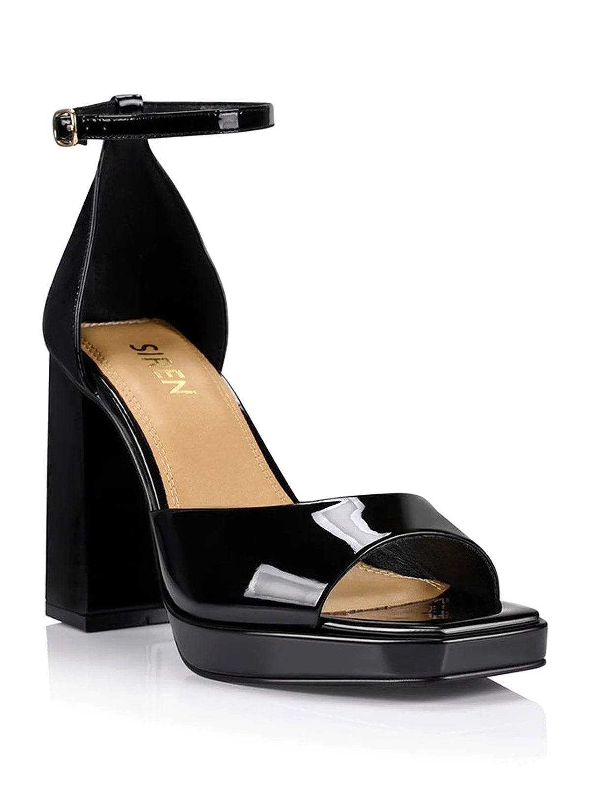 Pascale Platform Heels - Black Patent Leather