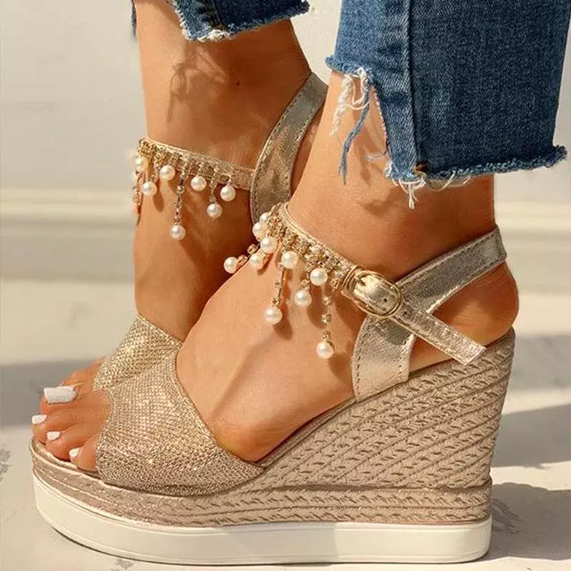 Peep Toe Summer Wedge Shoes