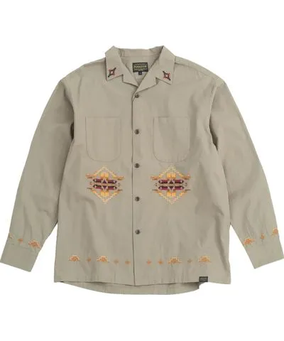 Pendleton Woolen Mills Embroidery Open Collar Pocket Long Sleeve Shirt