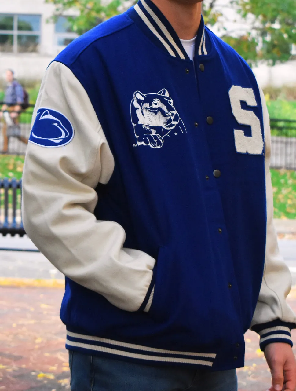 Penn State Melton Varsity Jacket | Bruzer