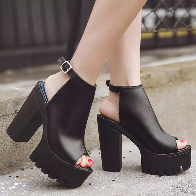 Platform Slingback Heels Sandals