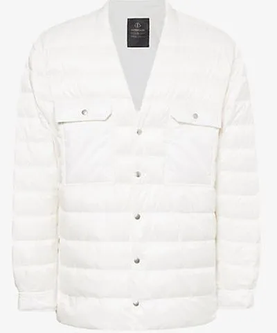 Rick Owens X Moncler Mens Milk V-neck padded woven jacket